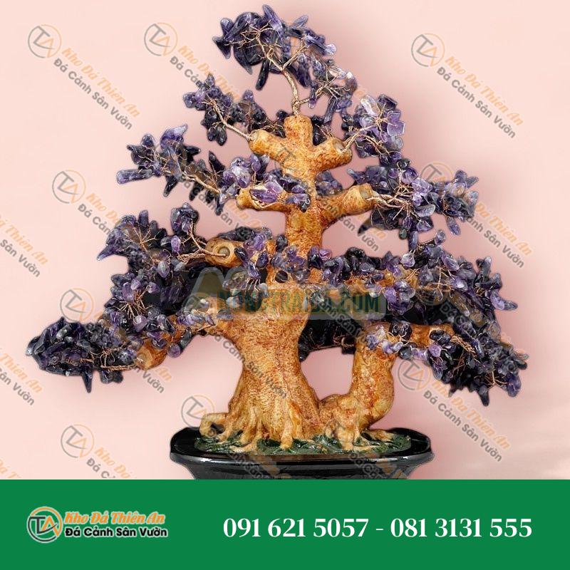 Cây tài lộc Thạch anh tím 30x16x32