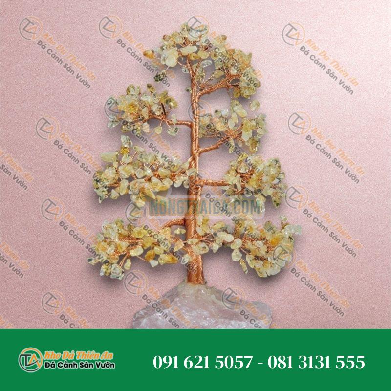 Cây tài lộc thạch anh vàng 28x14x30cm