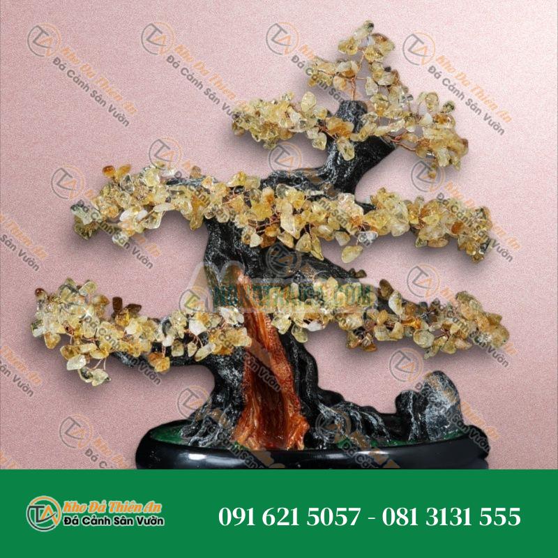 Cây tài lộc Thạch anh vàng 35x37cm