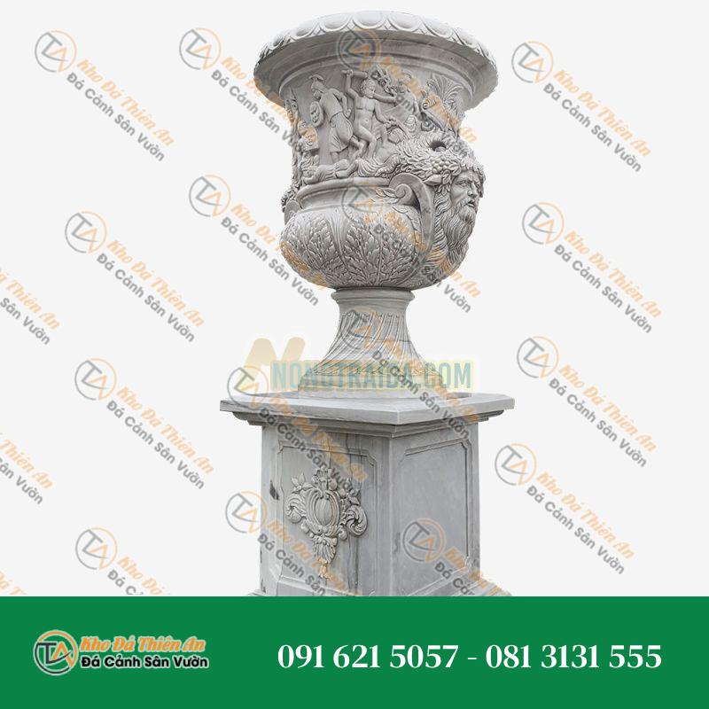 Chậu cây cổ điển mạ vàng kích thước lớn, chậu cây đá lớn để bán