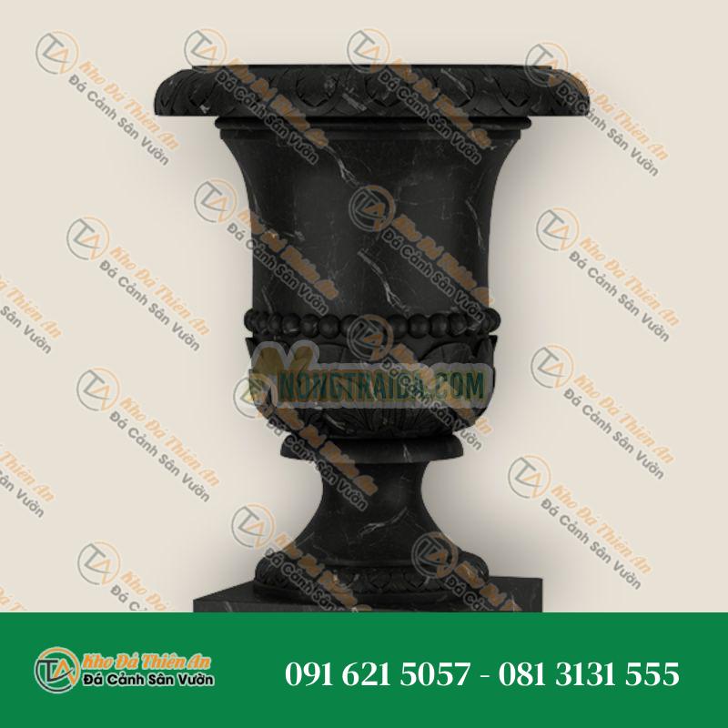 Chậu cây đá cẩm thạch với hạt cườm