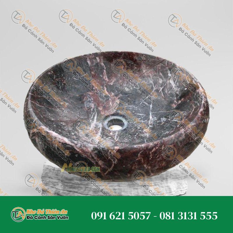 Chậu Đá Rửa Mặt Đá Tím Pháp 42cm