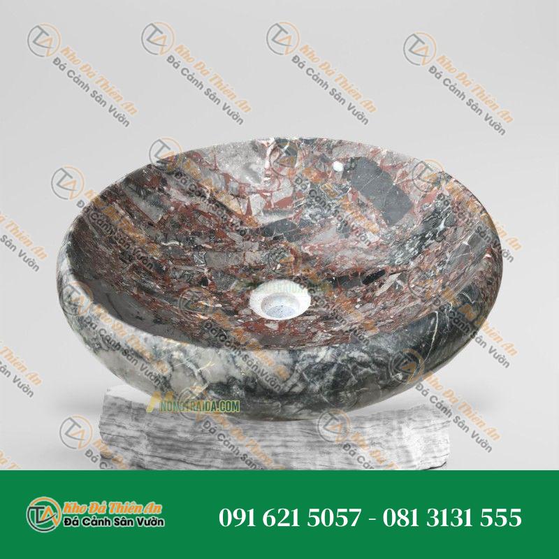 Chậu Lavabo Đá Tự Nhiên Đá Tím Pháp 42cm