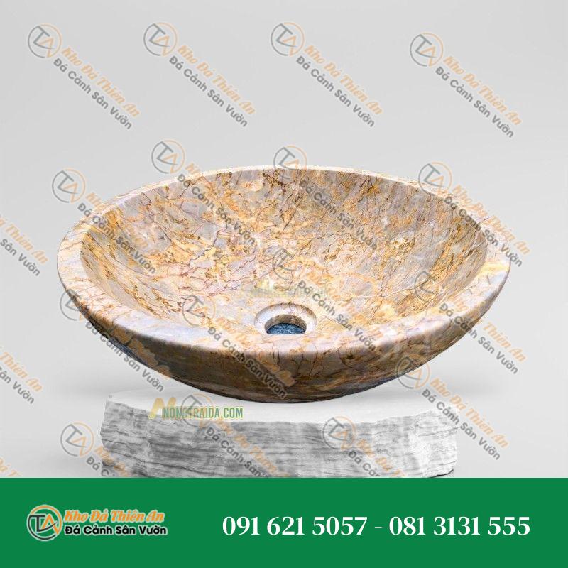 Chậu Rửa Bằng Đá Đá Vàng Pháp 40cm