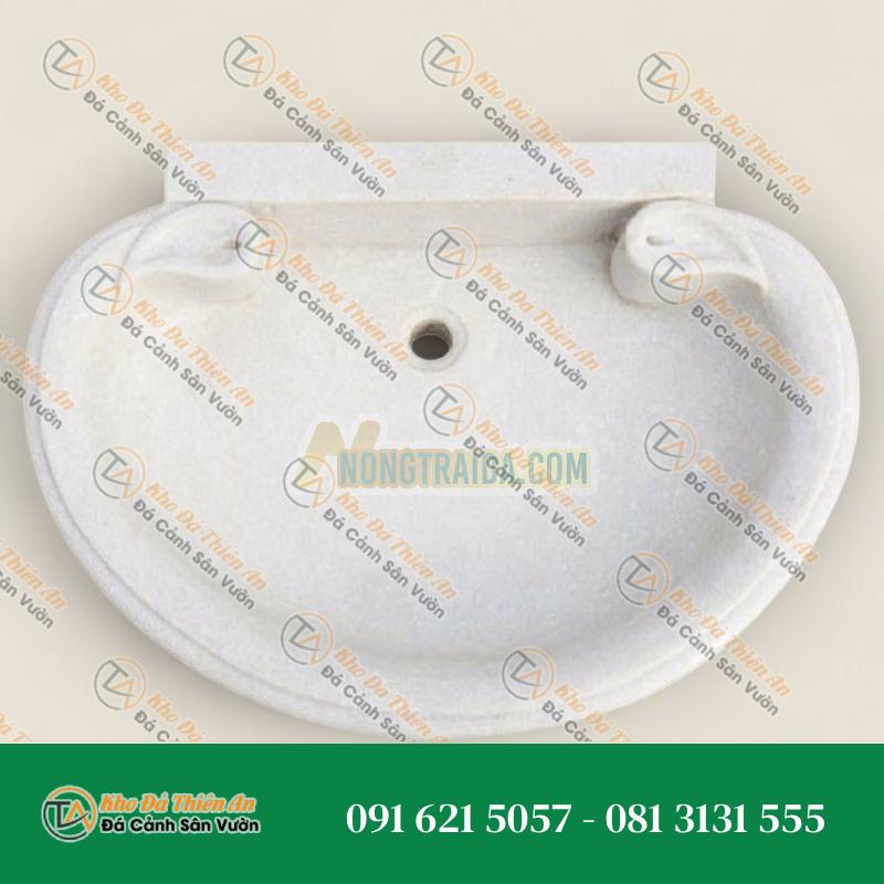 Chậu rửa đá cẩm thạch Carrara cổ điển