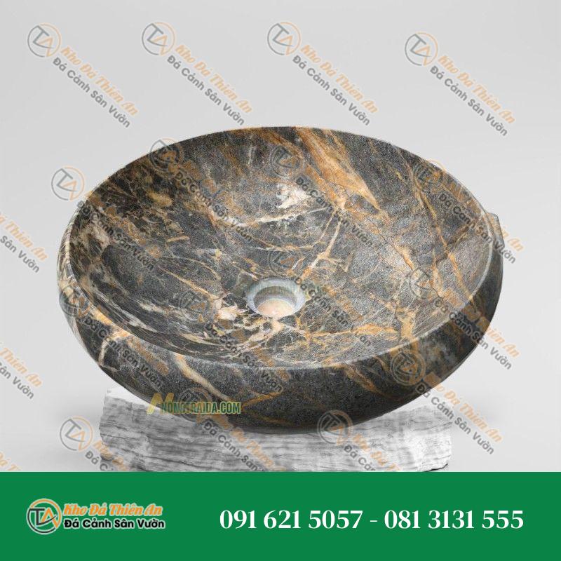 Chậu Rửa Đá Tự Nhiên Đá Nâu Nhật 41cm