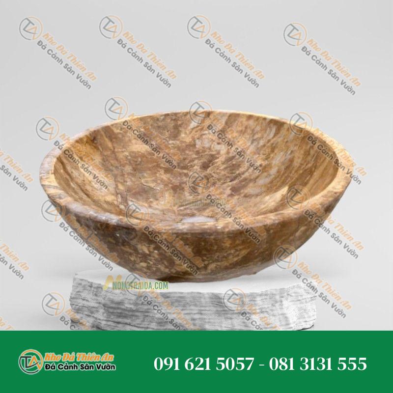 Chậu Rửa Mặt Đá Đá Vàng Ý 42cm