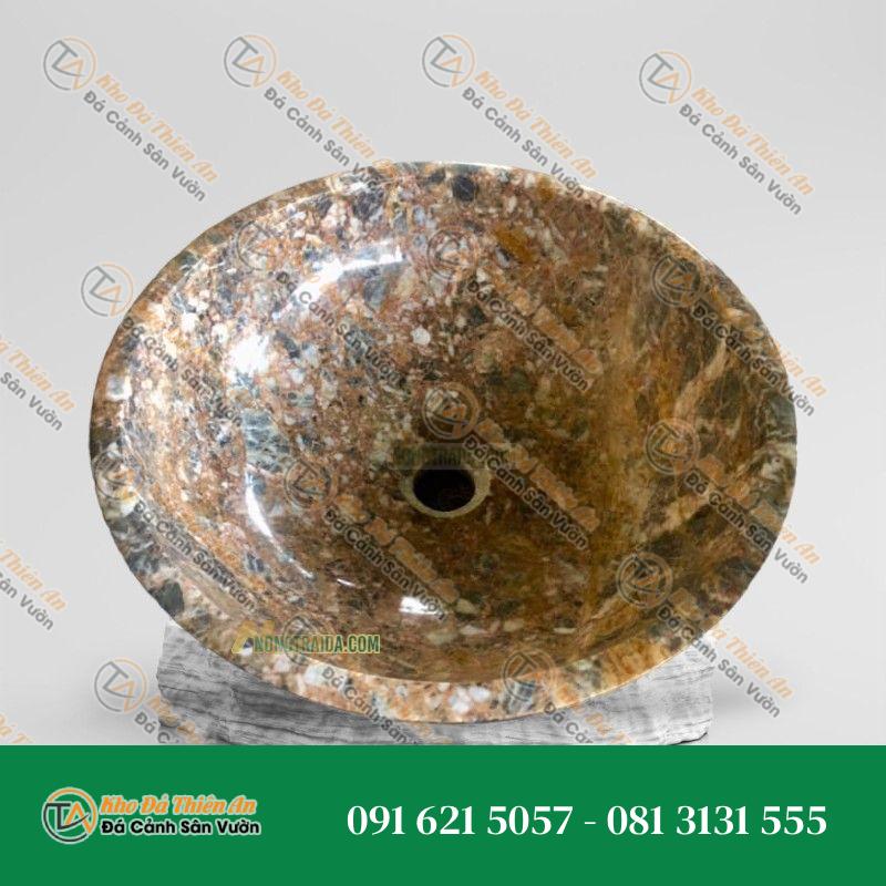 Chậu Rửa Mặt Đá Tự Nhiên Đá Vàng Ý 40cm