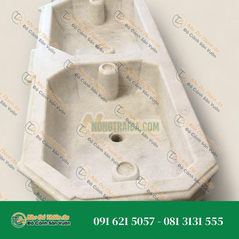 Chậu rửa nhà bếp đôi bằng đá cẩm thạch Carrara