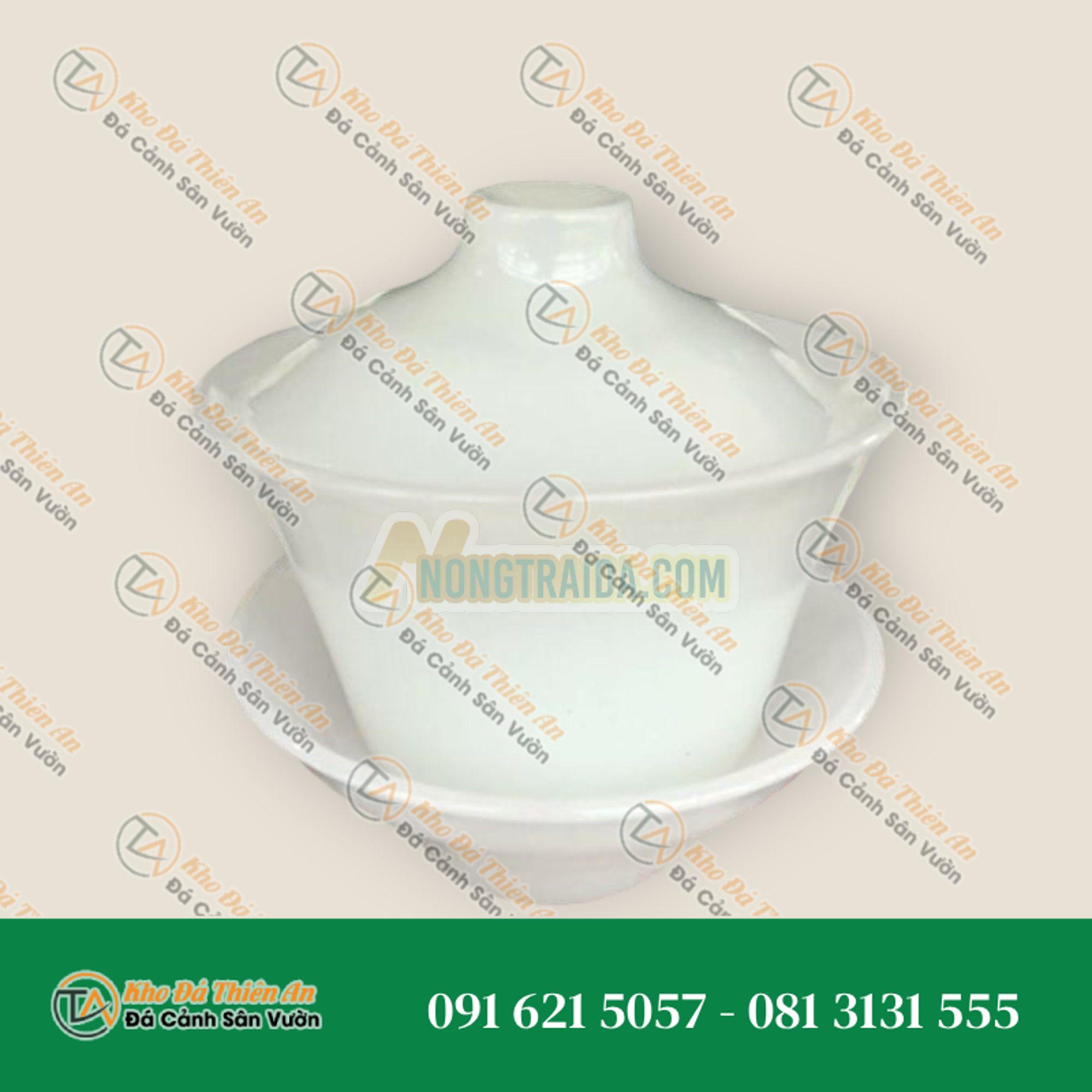 Chén ly uống trà đá ngọc cẩm thạch xanh