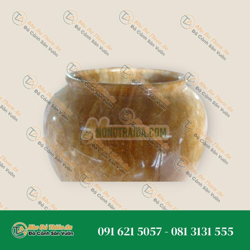 Chum đựng nước đá cẩm thạch hình lá nhỏ, kích thước cao 20cm, rộng 20cm