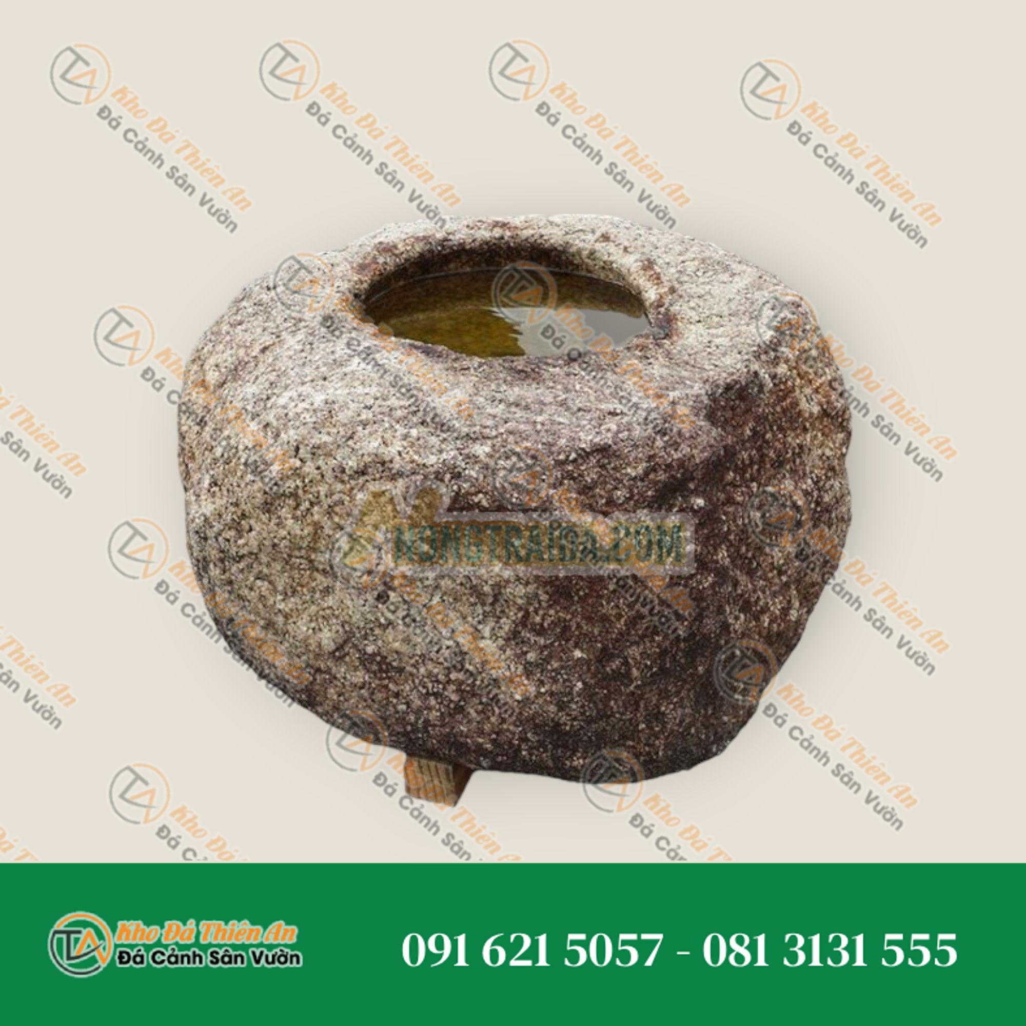 Chum nước tiểu cảnh kiểu Nhật (Hirukawa Shizen-seki Chozubachi) 48cm