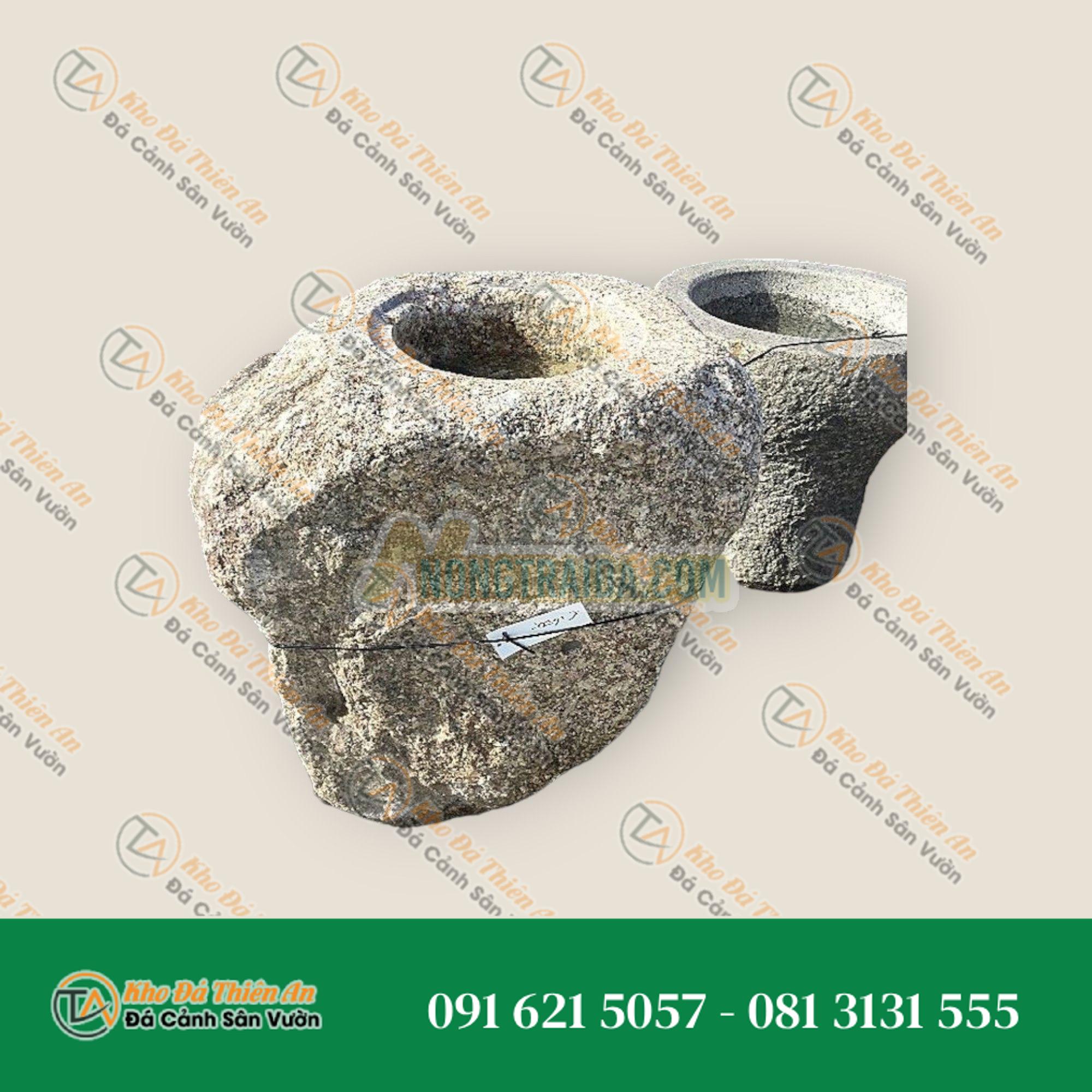 Chum nước tiểu cảnh kiểu Nhật (Hirukawa Shizen-seki Chozubachi) 51cm