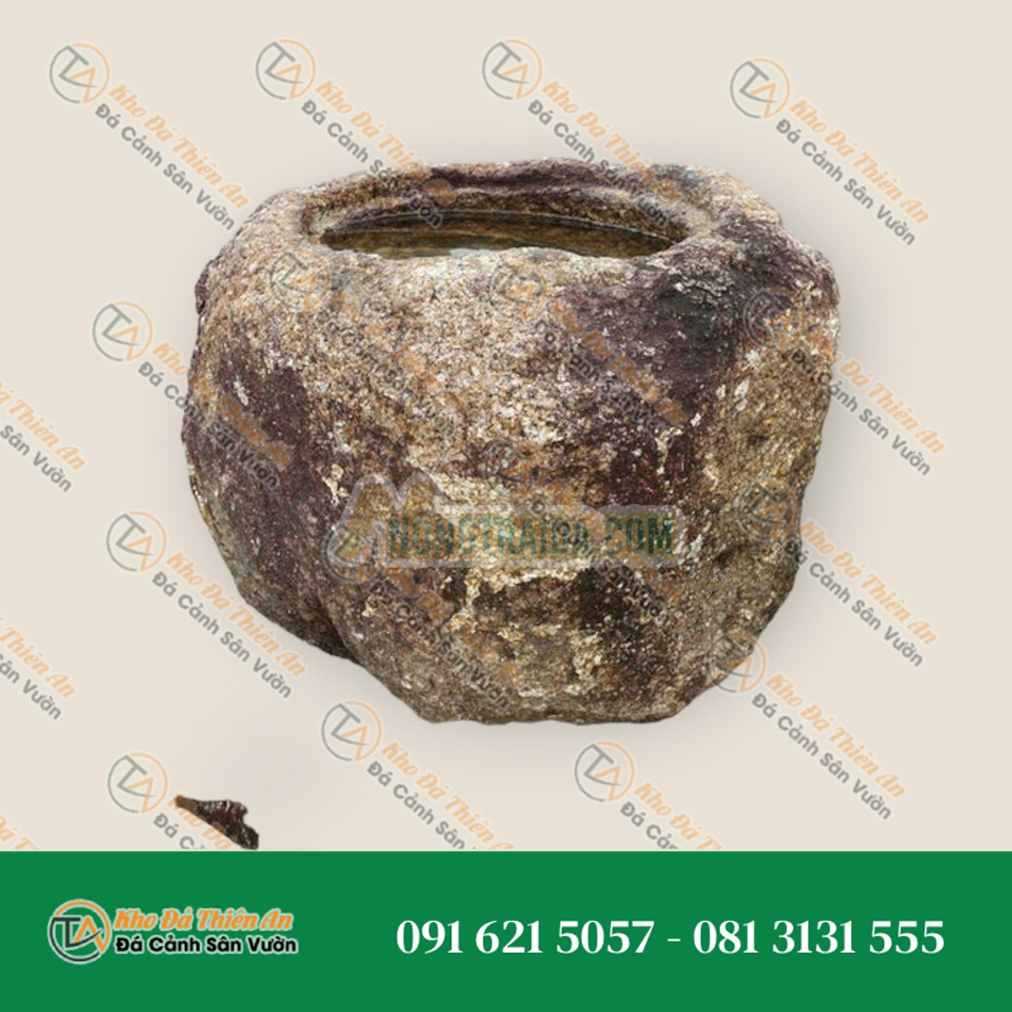 Chum nước tiểu cảnh kiểu Nhật (Hirukawa Shizen-seki Chozubachi) 45cm