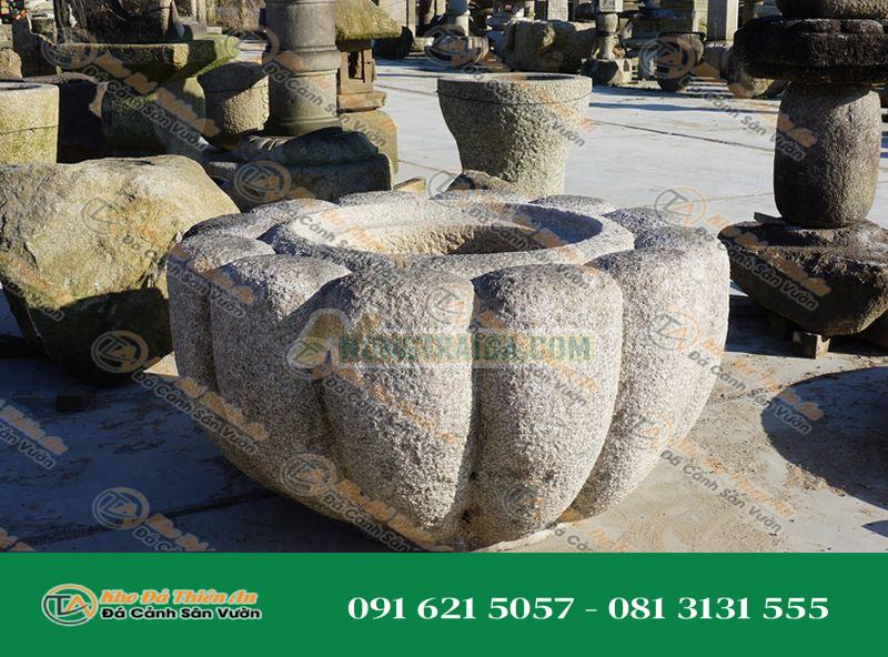 Chum nước tiểu cảnh kiểu Nhật (Kiku Chozubachi) 36cm