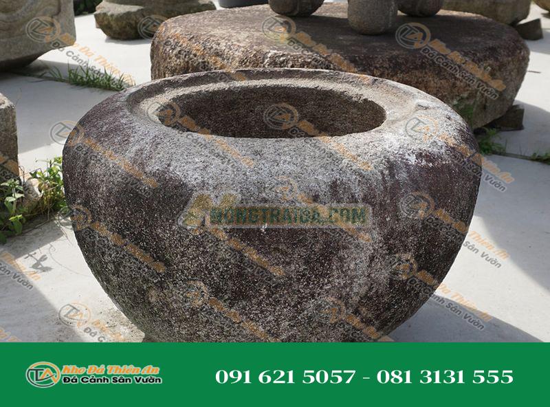 Chum nước tiểu cảnh kiểu Nhật Bản (Tsukubai) 41x24cm