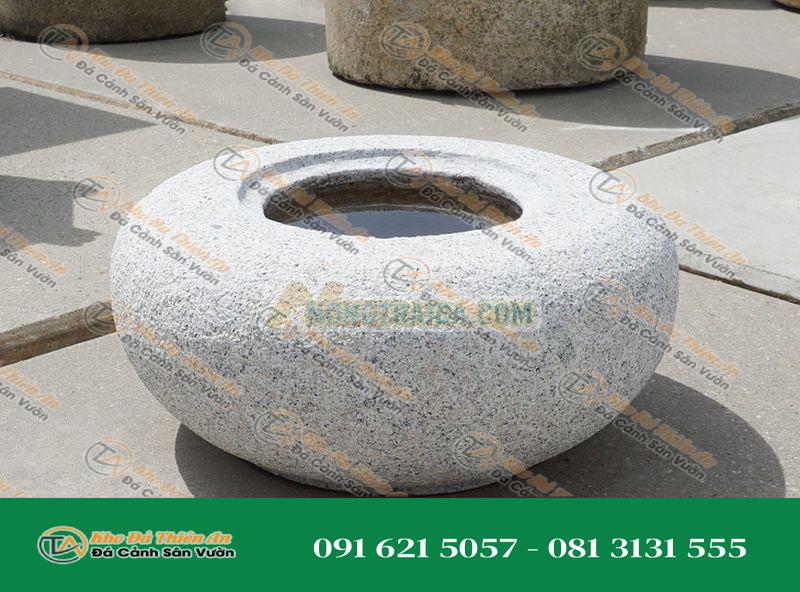 Chum nước tiểu cảnh kiểu Nhật Bản (Tsukubai) 47x20cm