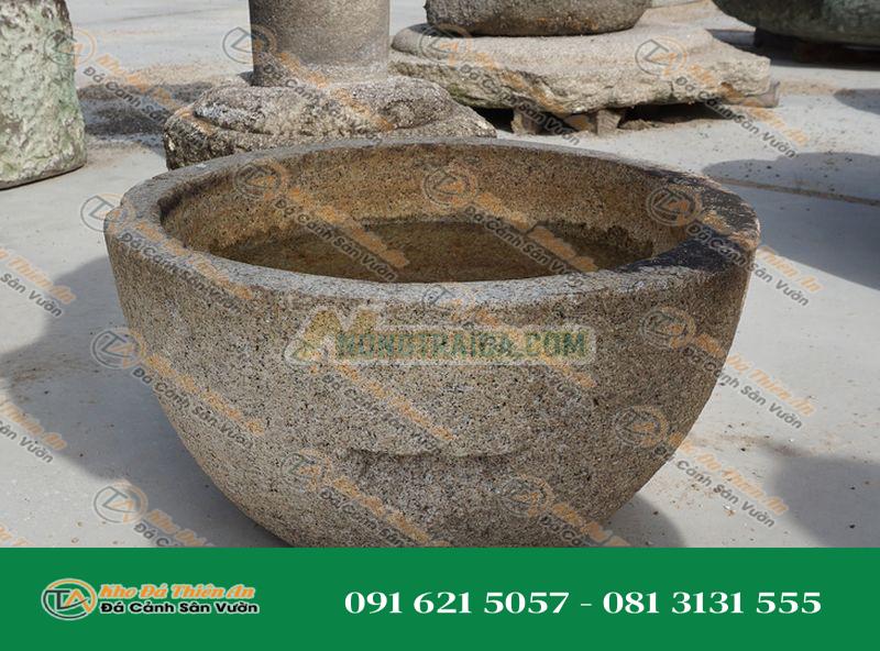 Chum nước tiểu cảnh kiểu Nhật Bản (Tsukubai) 36x16cm