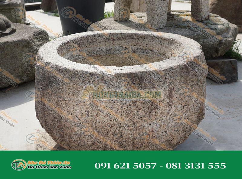 Chum nước tiểu cảnh kiểu Nhật Bản (Tsukubai) 36x16cm