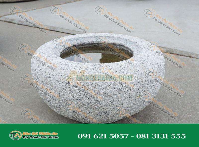 Chum nước tiểu cảnh kiểu Nhật Bản (Tsukubai) 36x19cm