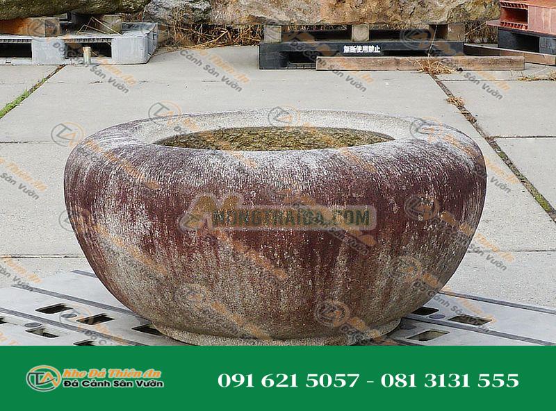 Chum nước tiểu cảnh kiểu Nhật Bản (Tsukubai) 41x20cm