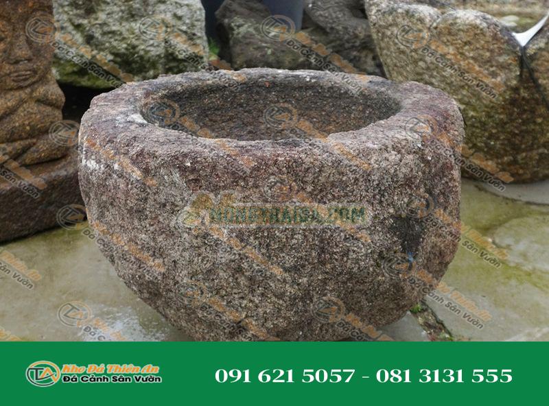 Chum nước tiểu cảnh kiểu Nhật Bản (Tsukubai) 45x22cm