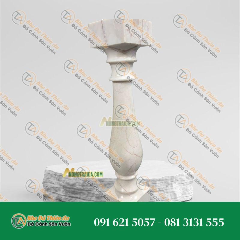Con tiện đá cẩm thạch vàng kem 10.5×10.5x62cm