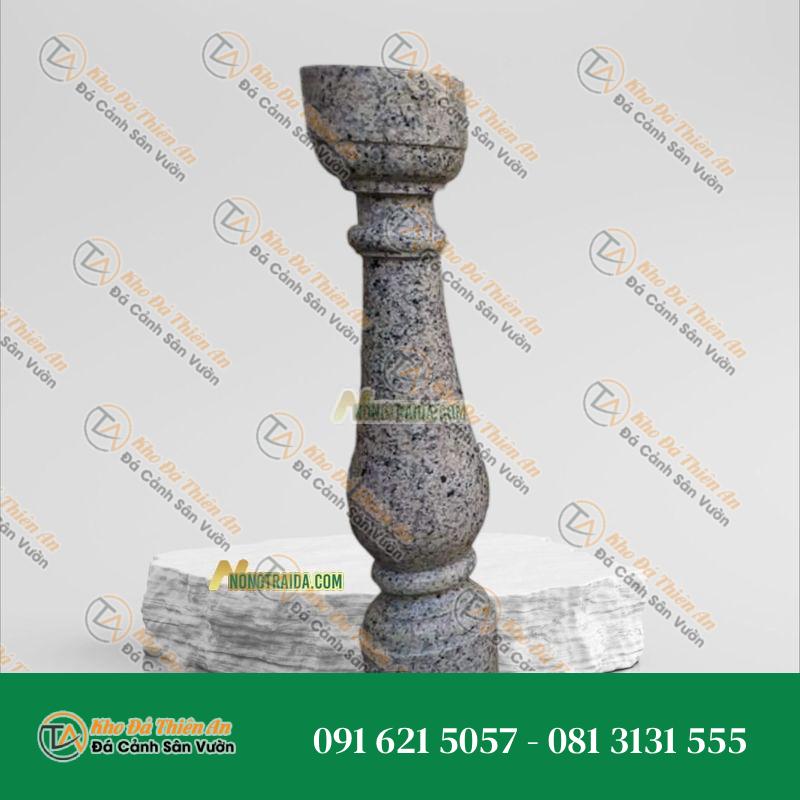 Con tiện đá hoa cương trắng muối 10x10x45cm