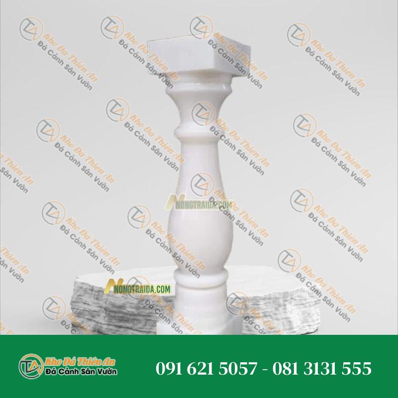 Con tiện đá trắng muối tự nhiên Yên Bái 11x11x55cm