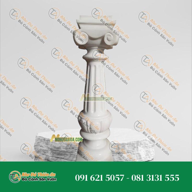 Con tiện đá trắng sứ 10x10x45cm