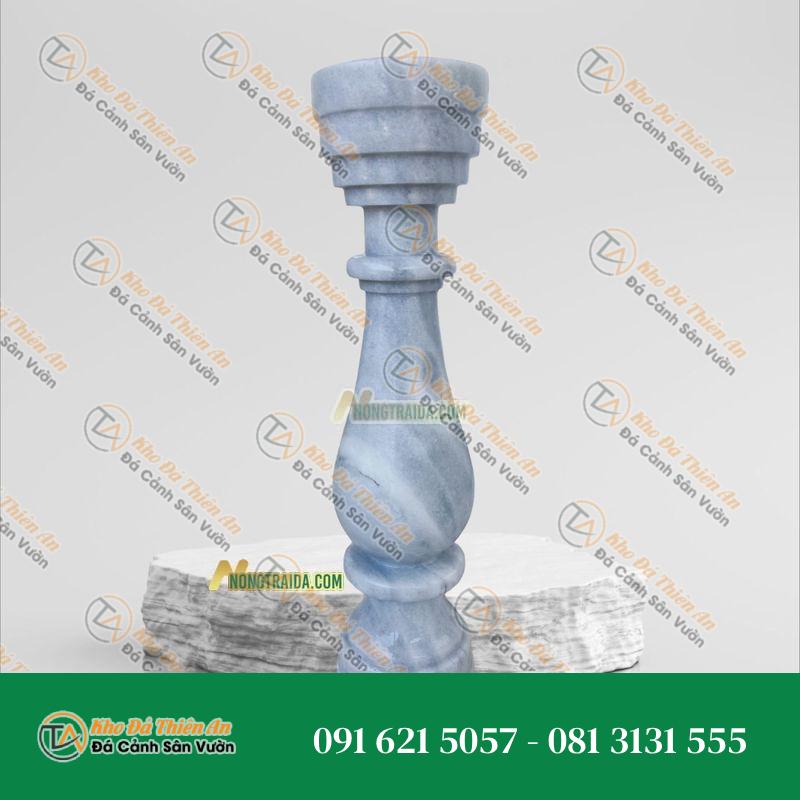 Con tiện đá trắng vân mây 11.5×11.5×60