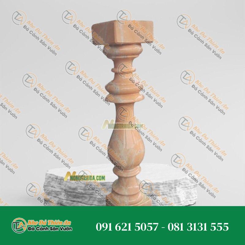 Con tiện đá tự nhiên vàng cà rốt 10x10x45cm