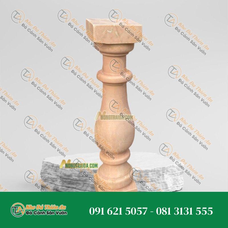 Con tiện đá tự nhiên vàng kim tuyến 10x10x45cm