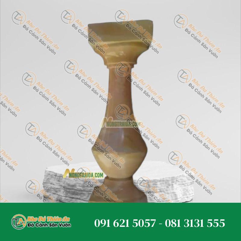 Con tiện đá tự nhiên vàng Nghệ An 11x11x55cm