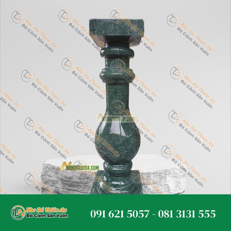 Con tiện đá tự nhiên xanh cốm 11x11x55cm