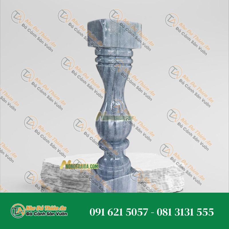 Con tiện đá xám sọc dưa tự nhiên 10x10x45cm