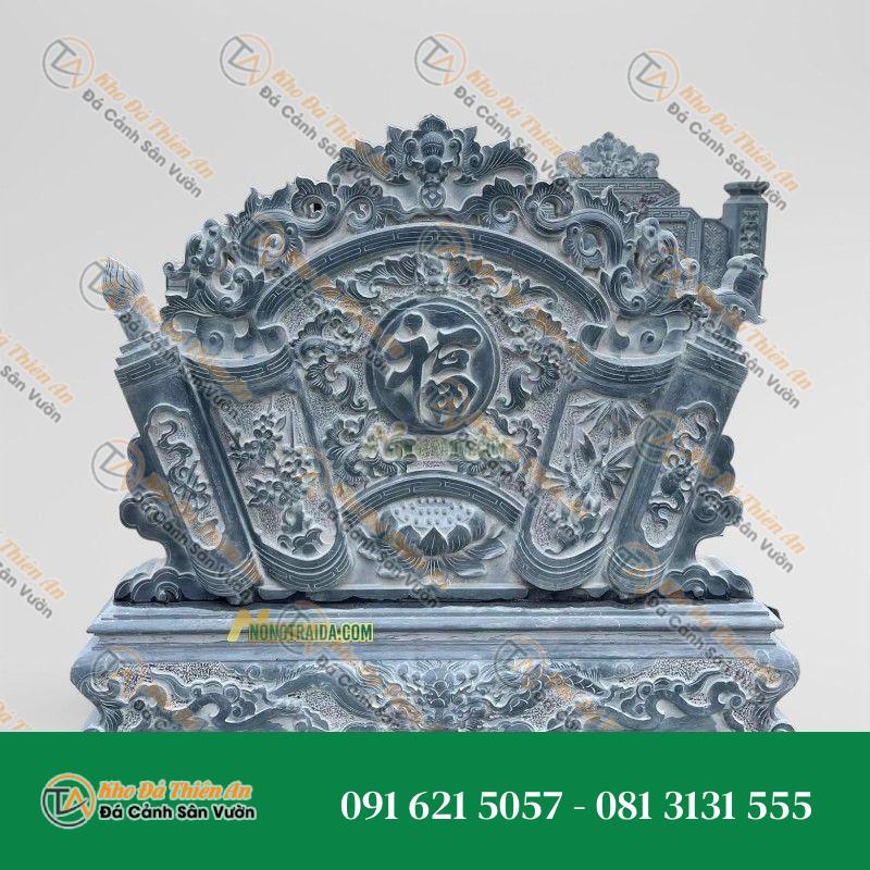Cuốn Thư Đá Lăng Mộ Xanh Đen 201x182cm