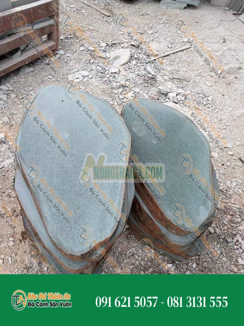 Đá bước dặm vườn, đá cuội Hoà Bình, mặt cắt phẳng 30-60cm
