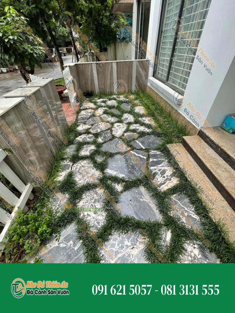 Đá bước dạo vườn đá da báo Hoà Bình