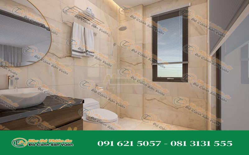 Đá cẩm thạch vàng cà rốt ốp tường nhà vệ sinh, phòng tắm