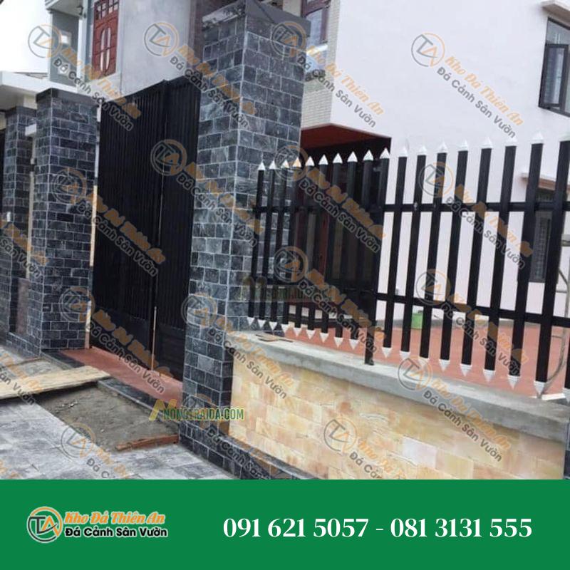 Đá cẩm thạch xám ốp cổng