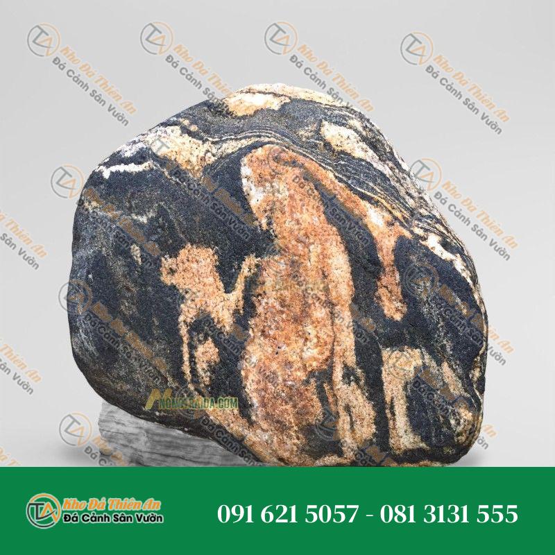 Đá cuội vân mây bo bể cá Koi 21x28cm