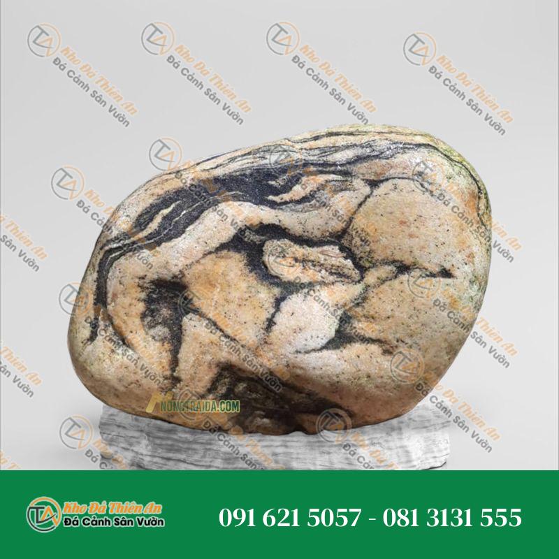 Đá cuội vân mây bo bể cá Koi 26x22cm