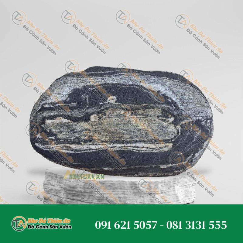 Đá cuội vân mây bo hồ cá 21x22cm
