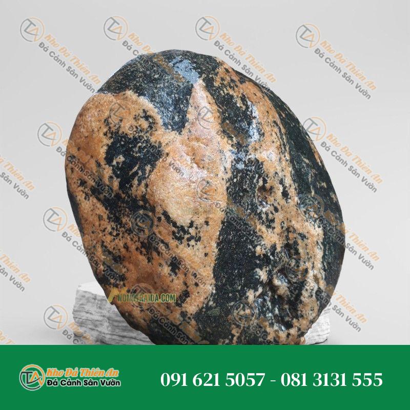 Đá cuội vân mây bo hồ cá 24x25cm