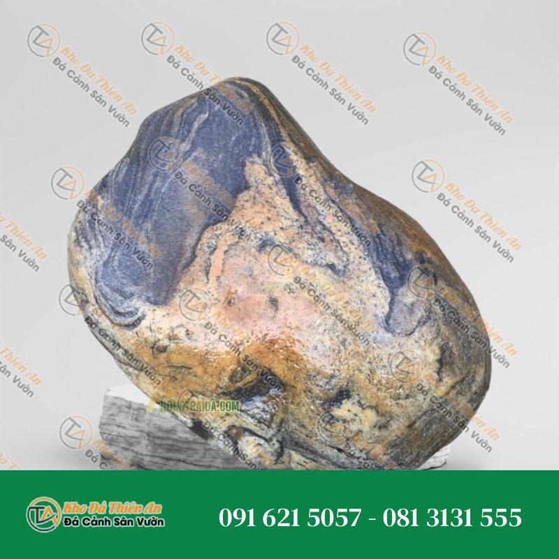 Đá cuội vân mây bo hồ cá 25x24cm