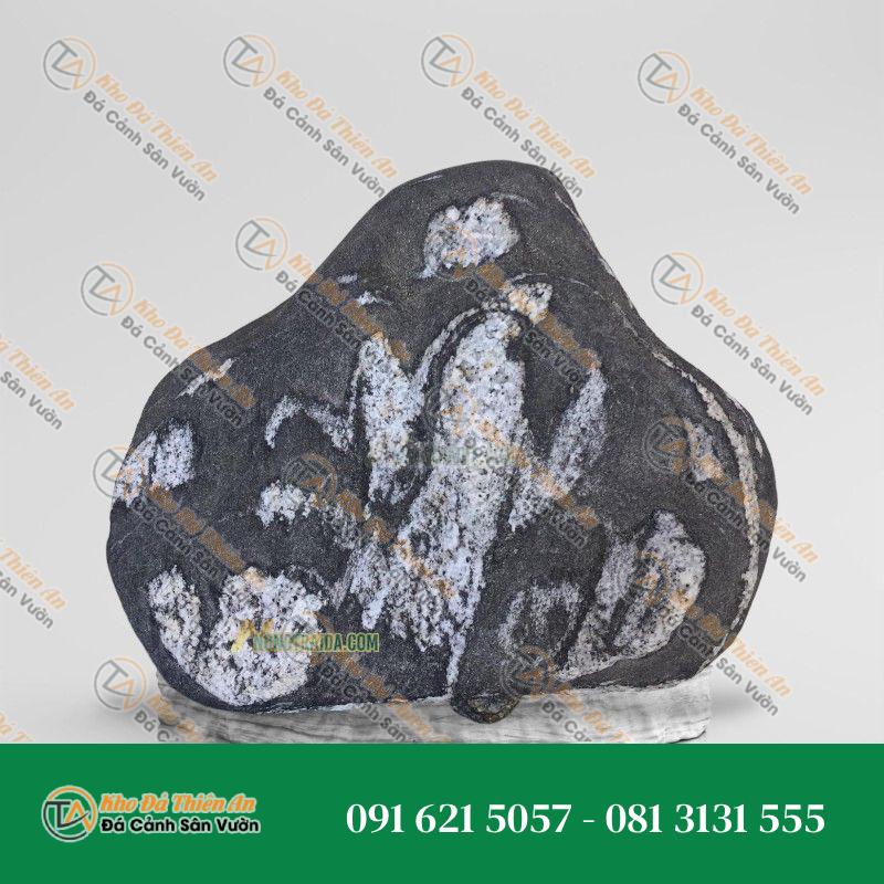 Đá cuội vân mây bo hồ cá 28x23cm
