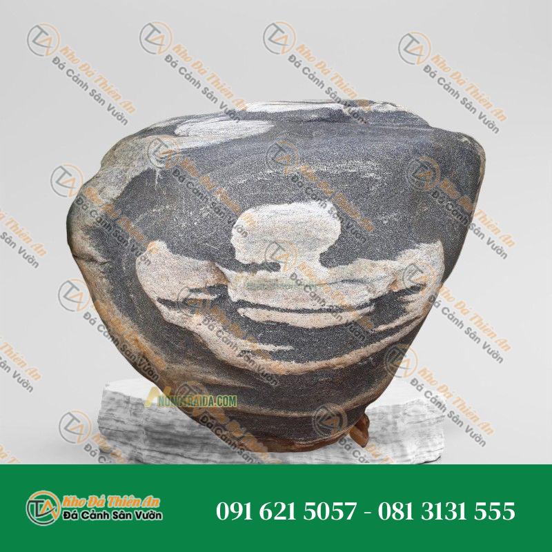 Đá cuội vân mây bo hồ cá Koi 20x24cm