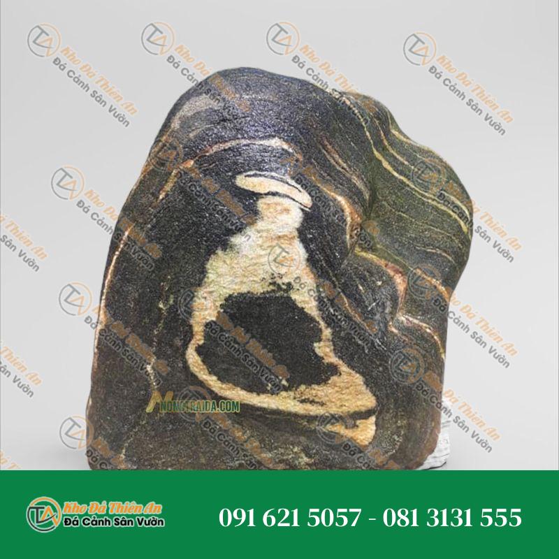 Đá cuội vân mây bo hồ cá Koi 21x28cm