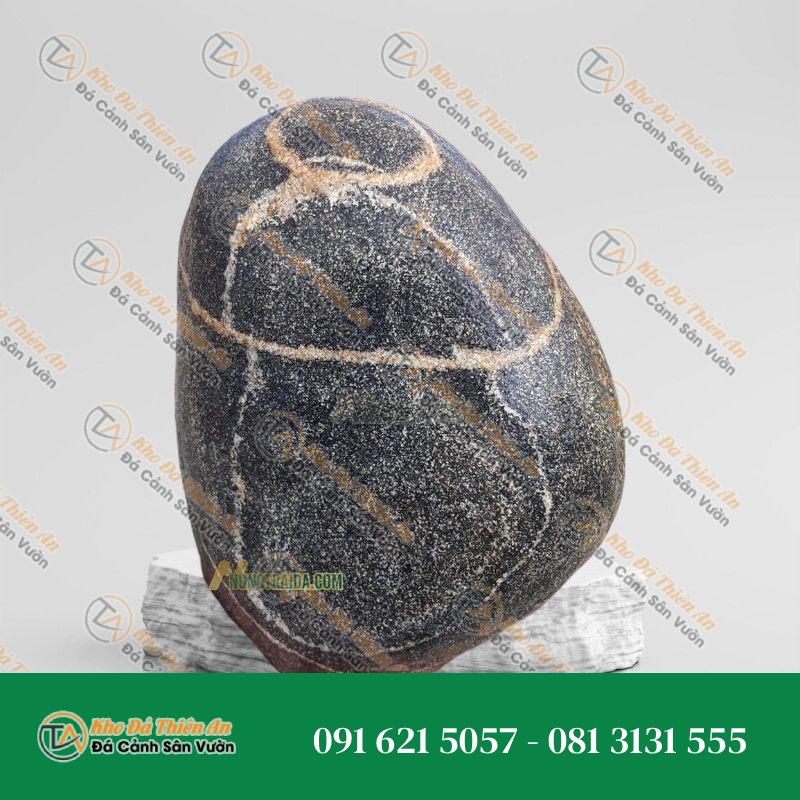 Đá cuội vân mây bo hồ cá Koi 22x18cm